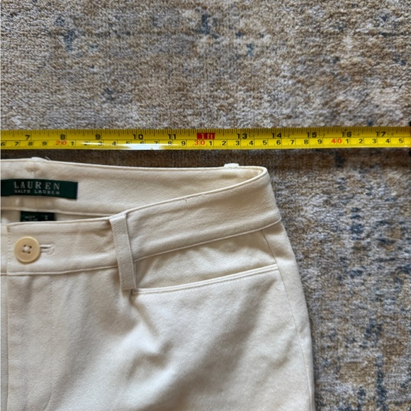 RALPH LAUREN | STRETCH PANTS | SLACKS | STRAIGHT LEG | OFF-WHITE | SIZE 2 - Picture 6 of 11